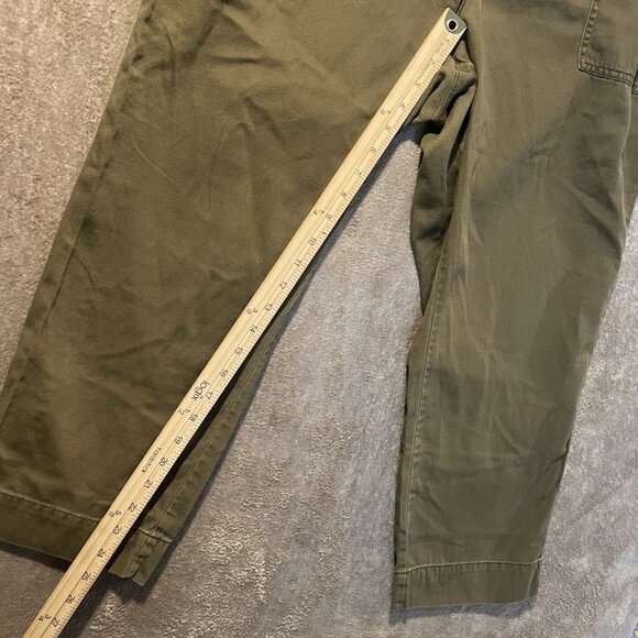 Old Navy Pants Womens 16 Brown Ankle High Rise Cargo Straight Leg - Picture 6 of 7